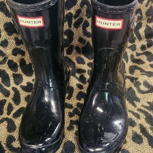 Hunter Kids Black Rain Boots